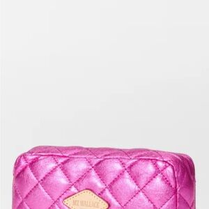 MZ Wallace Fuchsia Quilted Cosmetic Bag